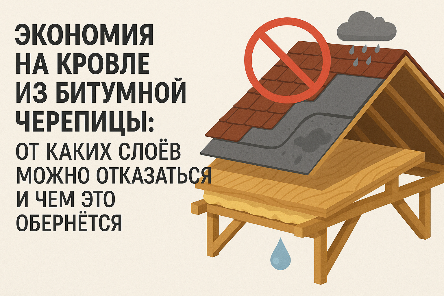 Экономия на кровле из битумной черепицы