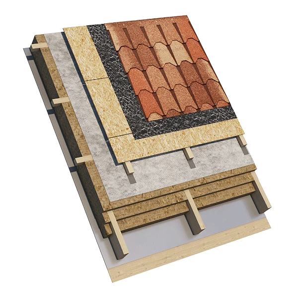Разрез скатной кровли TEGOLA PREMIUM